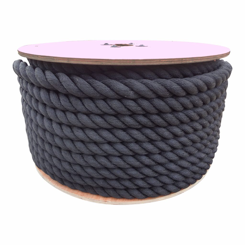 1/8 inch Black Dacron Polyester Cord - 500 Foot Spool | Solid Braid - Industrial Grade - High UV and Abrasion Resistance - Low Stretch