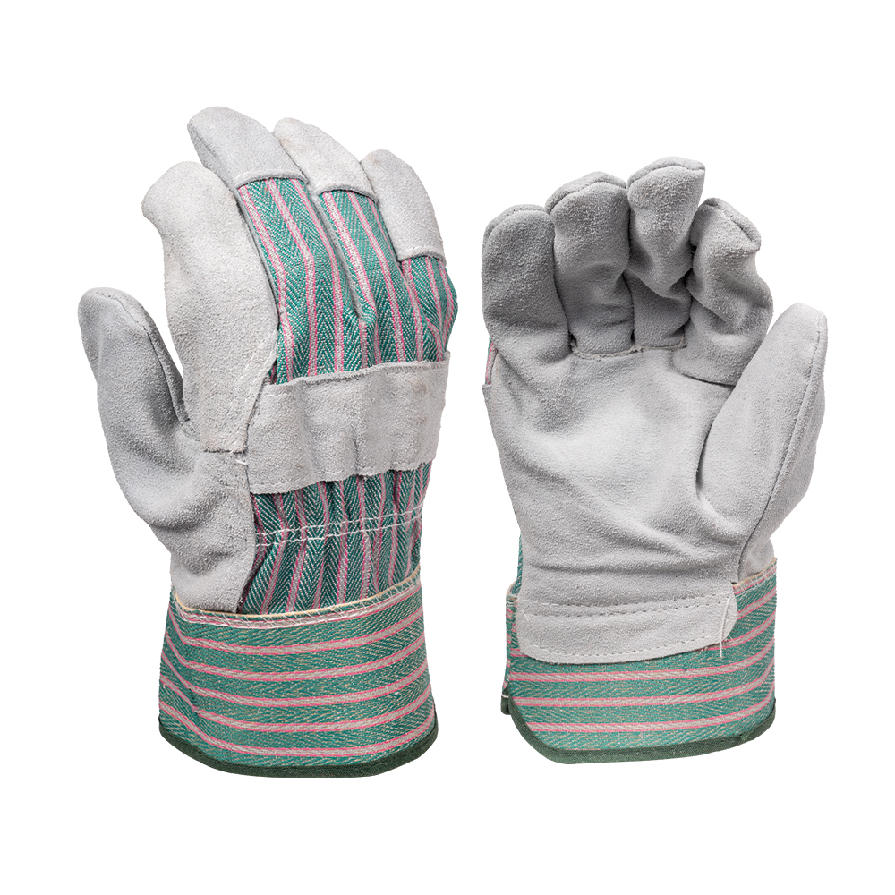 Leather Work Gloves with Reinforced Palm Safety Hands Protective Gloves  Unisex