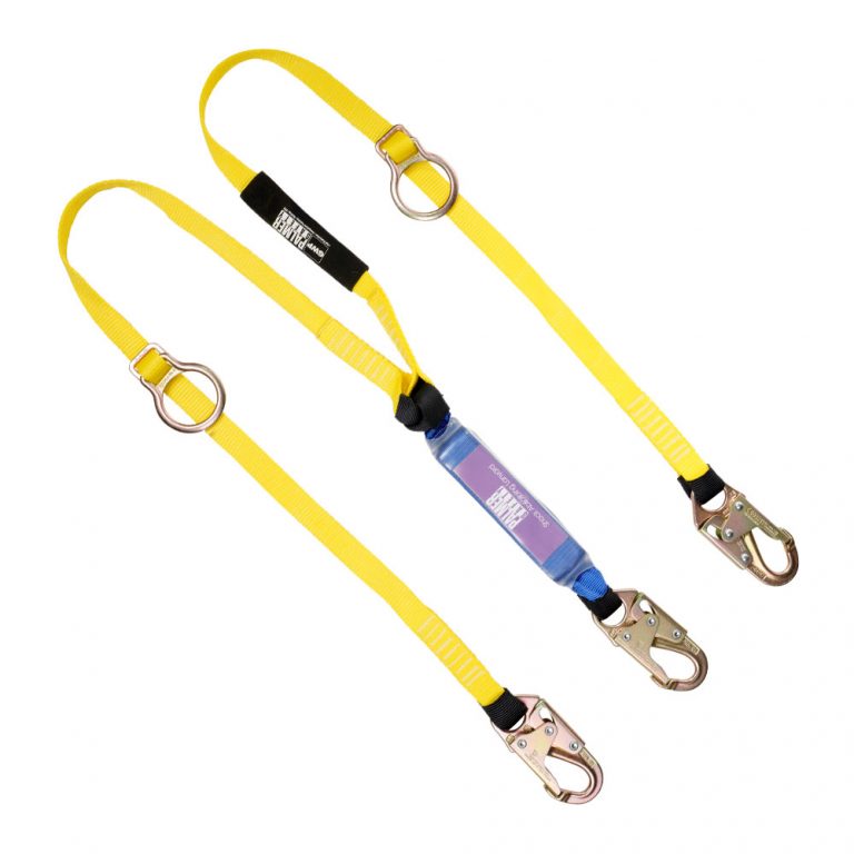 Lanyard 6 ft. Tie Back, Shock Absorber, Small Hook, Double Leg